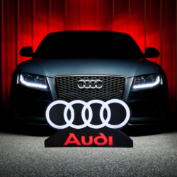 Audi LED Lightbox Audi Enthusiasts Car Gift Ideas Audi gift ideas Audi LED Audi LED Logo Audi owner Audi S-line (replacing “Msport,” assuming equivalent trim/performance line) Audi LOGO