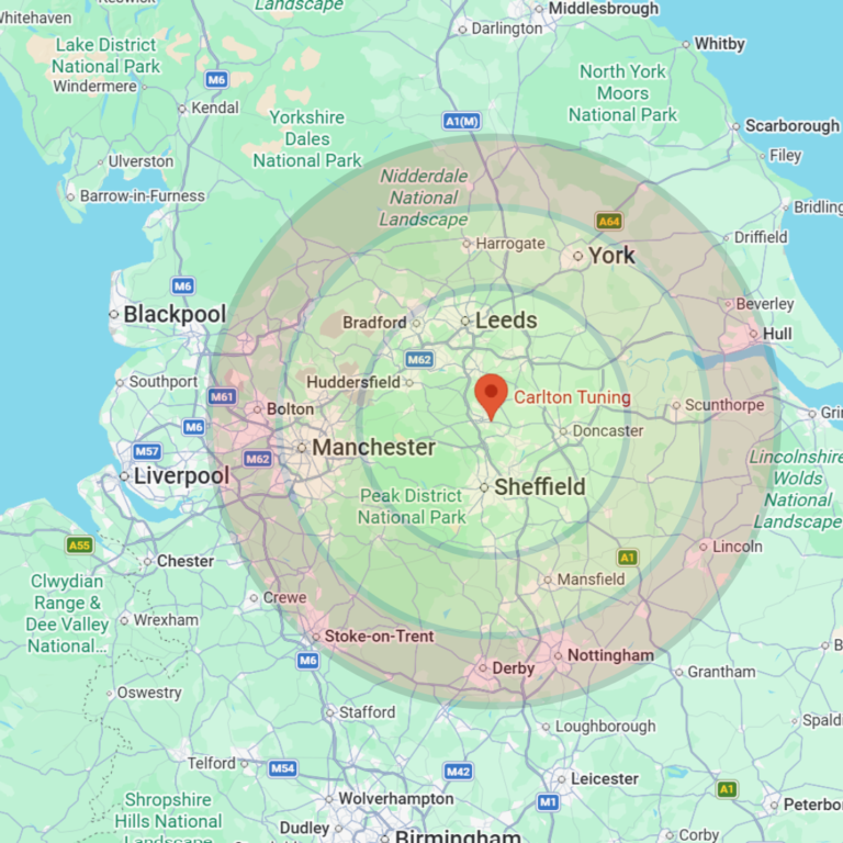 Carlton Tuning Mobile Service Area Map
